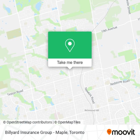 Billyard Insurance Group - Maple map