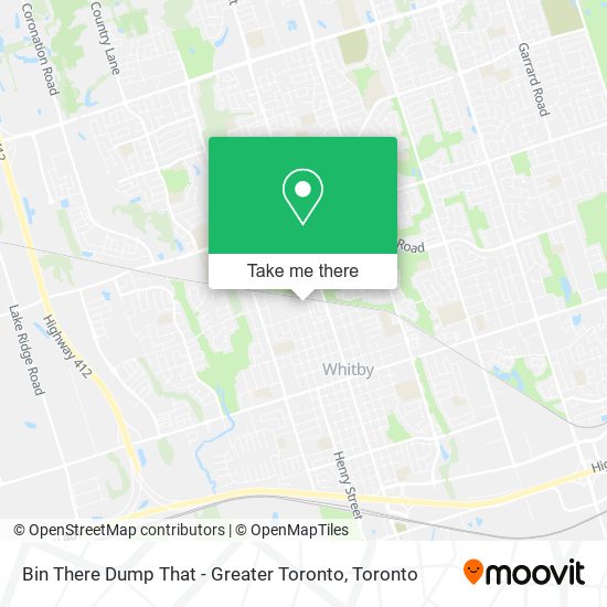 Bin There Dump That - Greater Toronto map