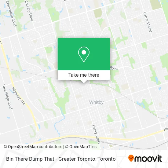 Bin There Dump That - Greater Toronto map
