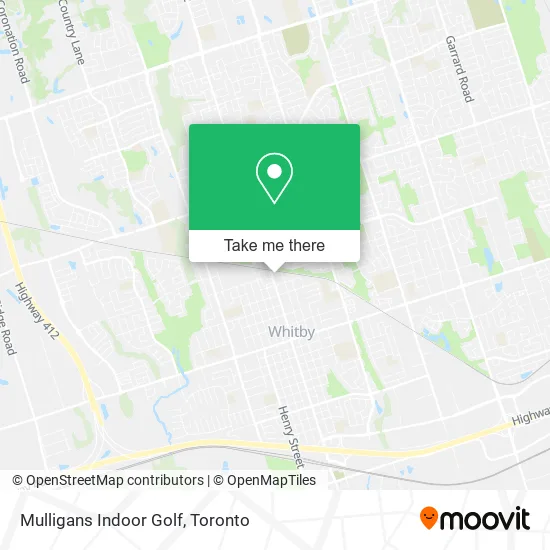 Mulligans Indoor Golf map
