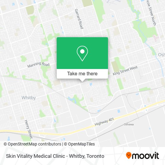 Skin Vitality Medical Clinic - Whitby map