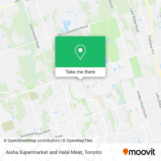 Aisha Supermarket and Halal Meat map