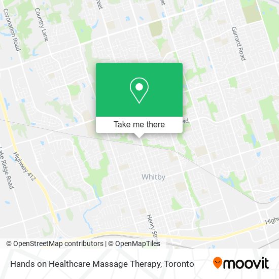 Hands on Healthcare Massage Therapy map