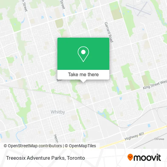 Treeosix Adventure Parks map