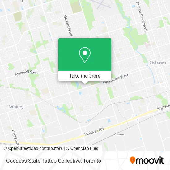 Goddess State Tattoo Collective map