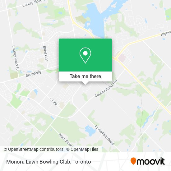 Monora Lawn Bowling Club map