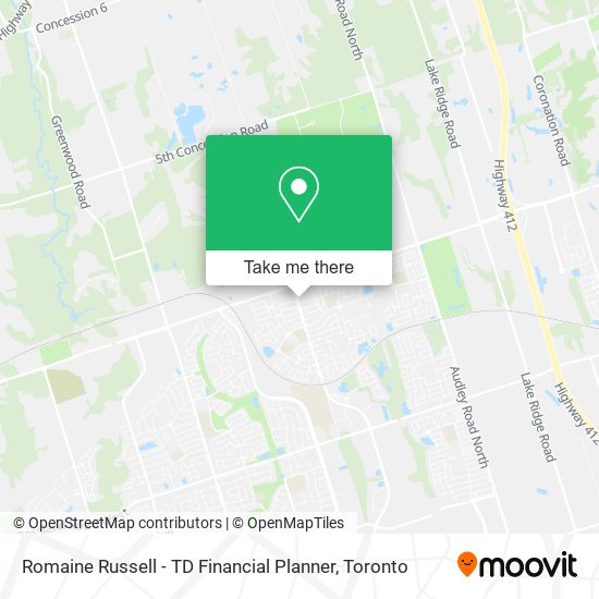 Romaine Russell - TD Financial Planner map