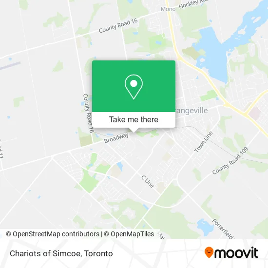 Chariots of Simcoe map
