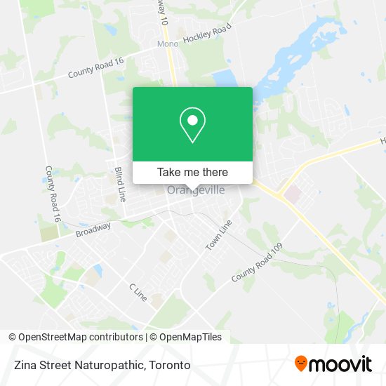 Zina Street Naturopathic map