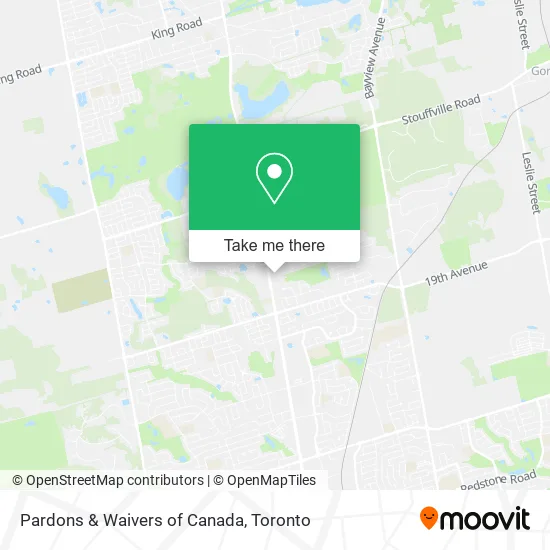 Pardons & Waivers of Canada map