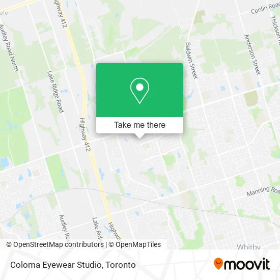 Coloma Eyewear Studio map