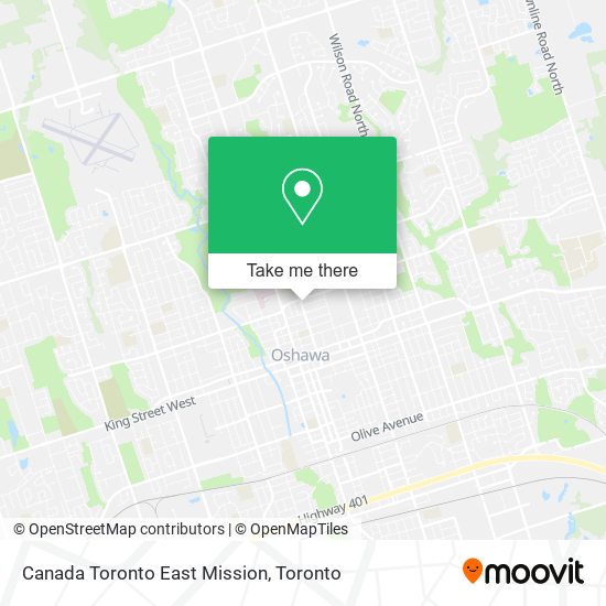 Canada Toronto East Mission map