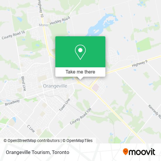 Orangeville Tourism map