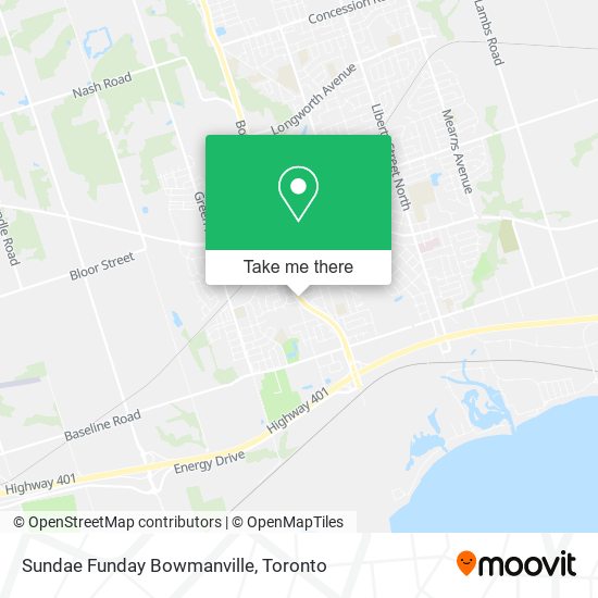Sundae Funday Bowmanville map
