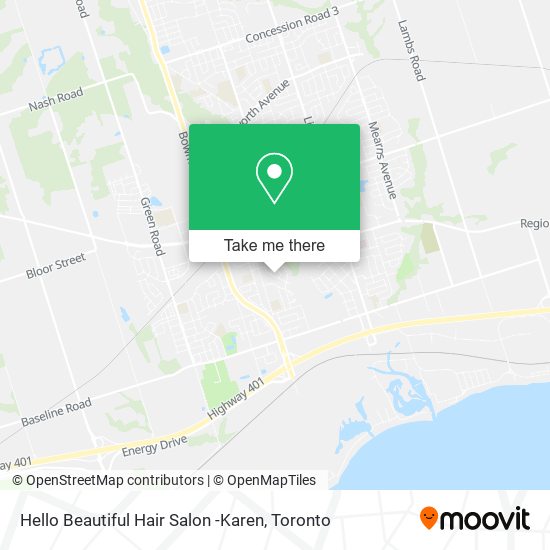 Hello Beautiful Hair Salon -Karen map