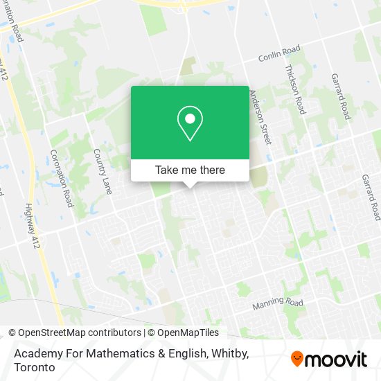 Academy For Mathematics & English, Whitby plan