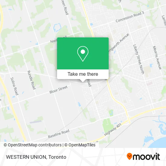 WESTERN UNION map