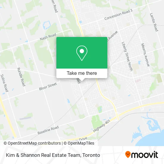 Kim & Shannon Real Estate Team map