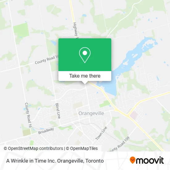 A Wrinkle in Time Inc. Orangeville map
