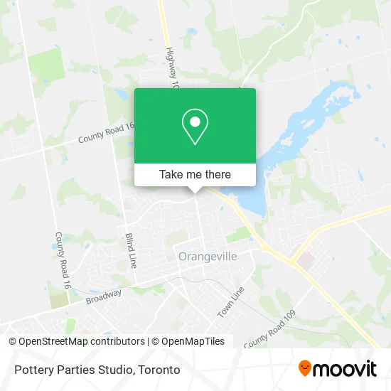 Pottery Parties Studio map