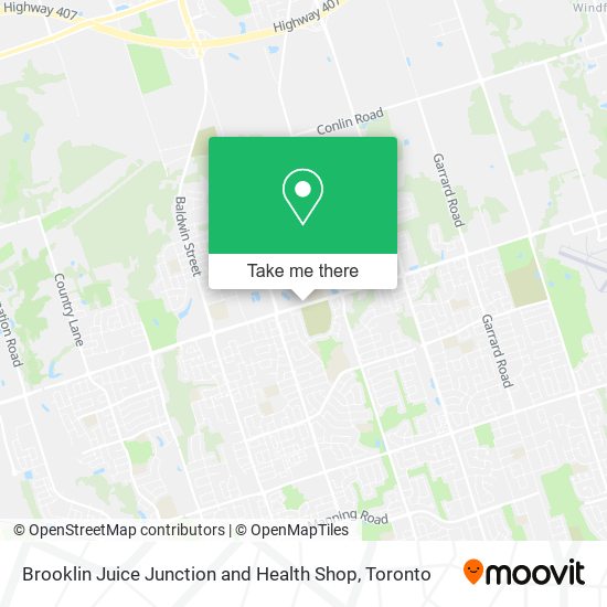 Brooklin Juice Junction and Health Shop plan