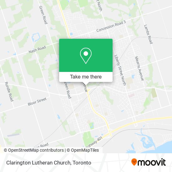 Clarington Lutheran Church map