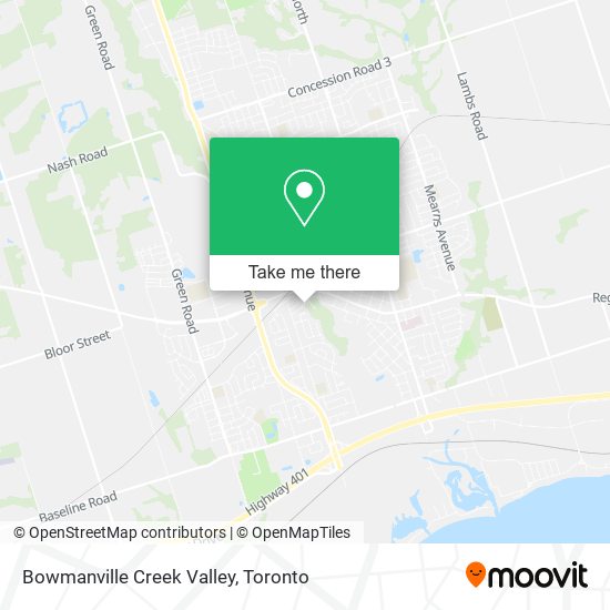 Bowmanville Creek Valley map