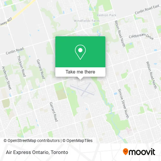 Air Express Ontario map