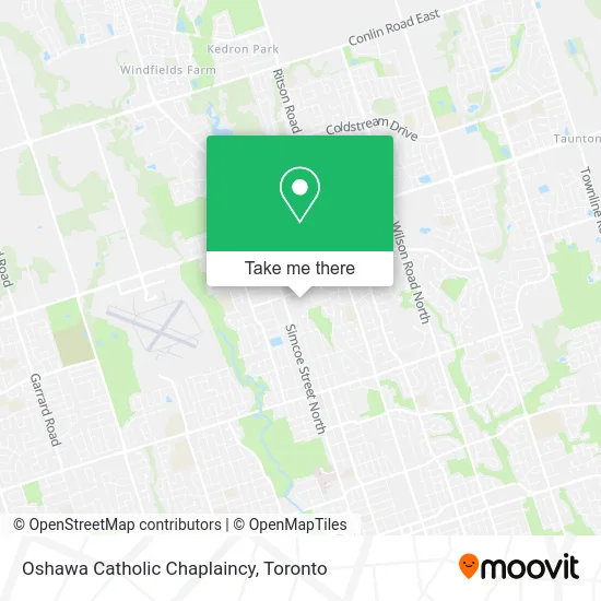 Oshawa Catholic Chaplaincy map