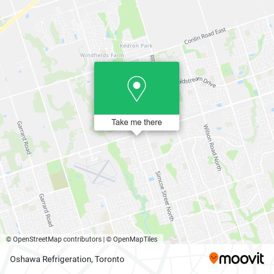 Oshawa Refrigeration map