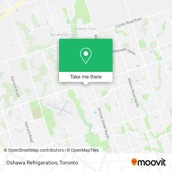 Oshawa Refrigeration map