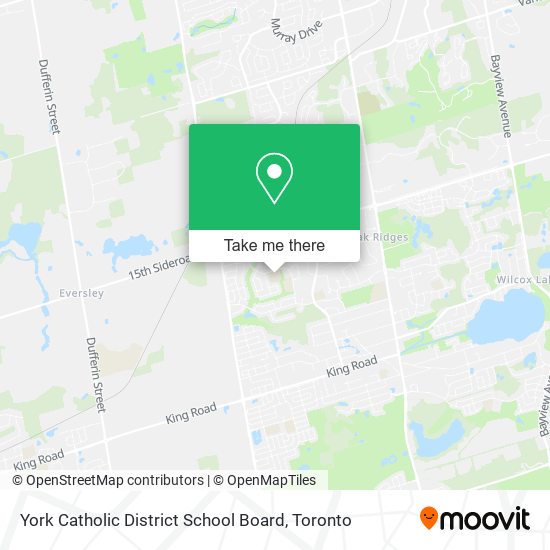 York Catholic District School Board map