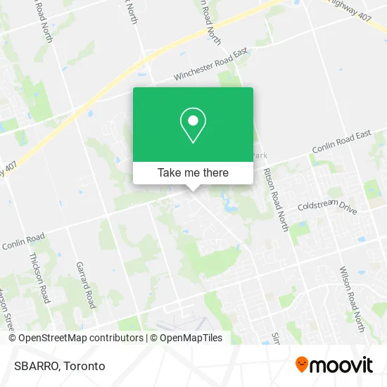 SBARRO map