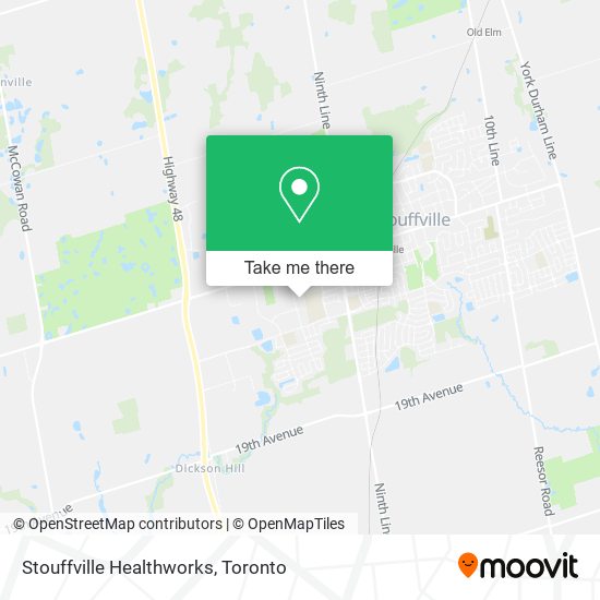 Stouffville Healthworks map