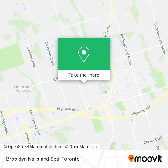 Brooklyn Nails and Spa map