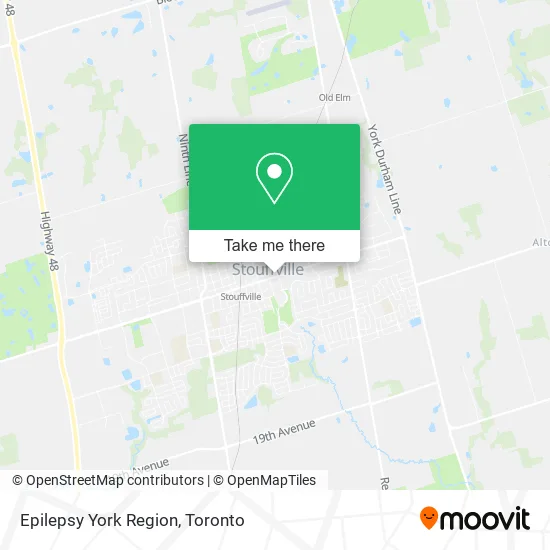 Epilepsy York Region map