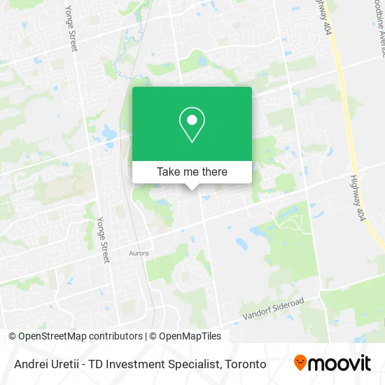 Andrei Uretii - TD Investment Specialist map