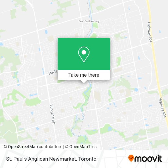 St. Paul's Anglican Newmarket map