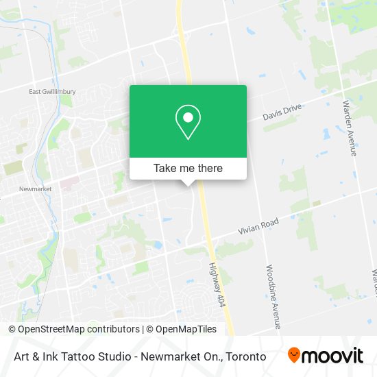 Art & Ink Tattoo Studio - Newmarket On. map