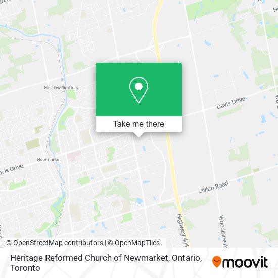 Héritage Reformed Church of Newmarket, Ontario plan