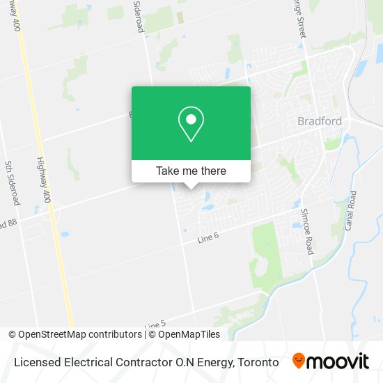 Licensed Electrical Contractor O.N Energy map