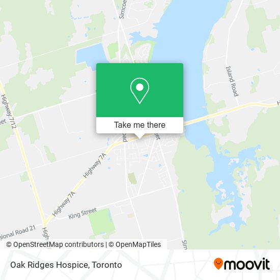 Oak Ridges Hospice map