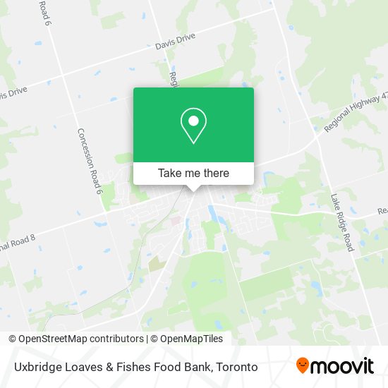 Uxbridge Loaves & Fishes Food Bank map