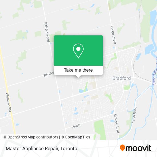 Master Appliance Repair map