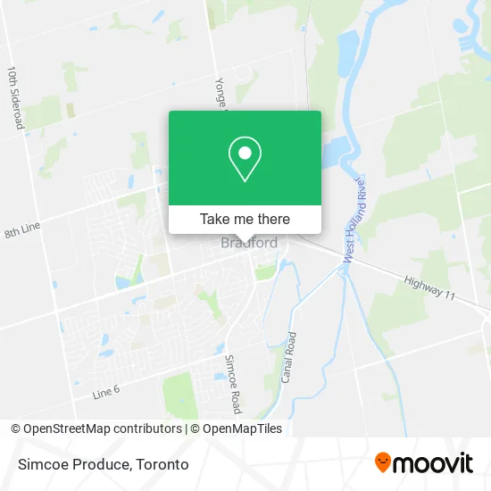 Simcoe Produce map