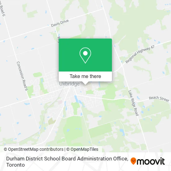Durham District School Board Administration Office map