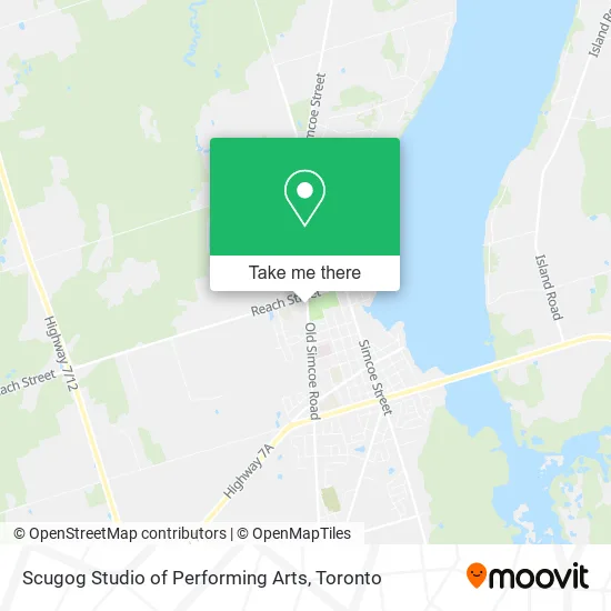 Scugog Studio of Performing Arts map