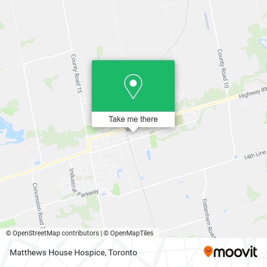 Matthews House Hospice map