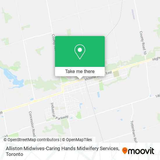 Alliston Midwives-Caring Hands Midwifery Services map