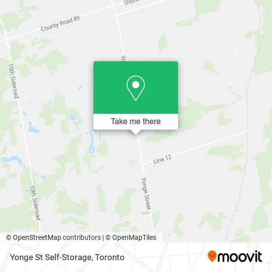 Yonge St Self-Storage map